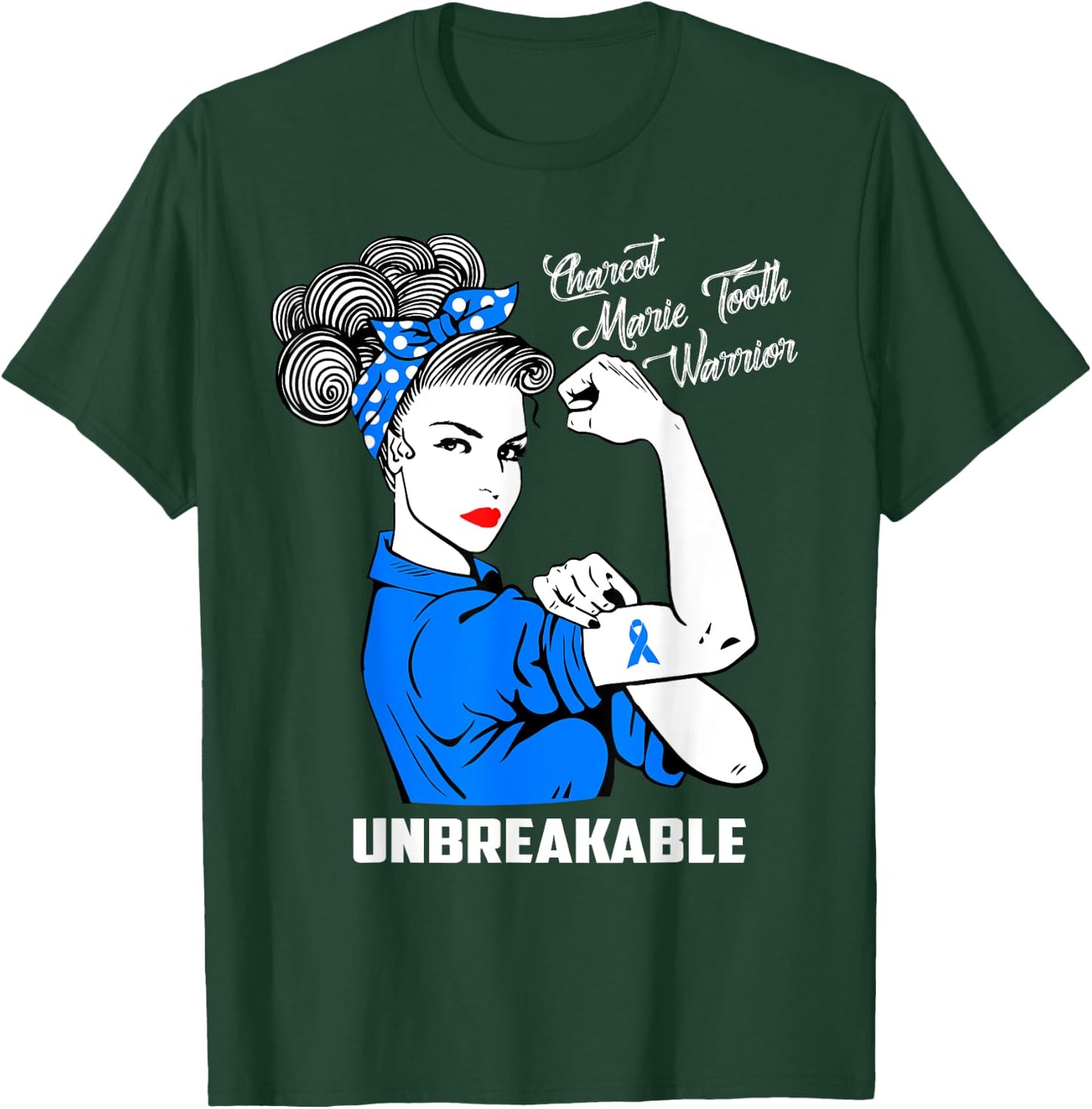 Charcot Marie Tooth Warrior Unbreakable Shirt CMT Awareness T-Shirt - T-Shirt | Forest