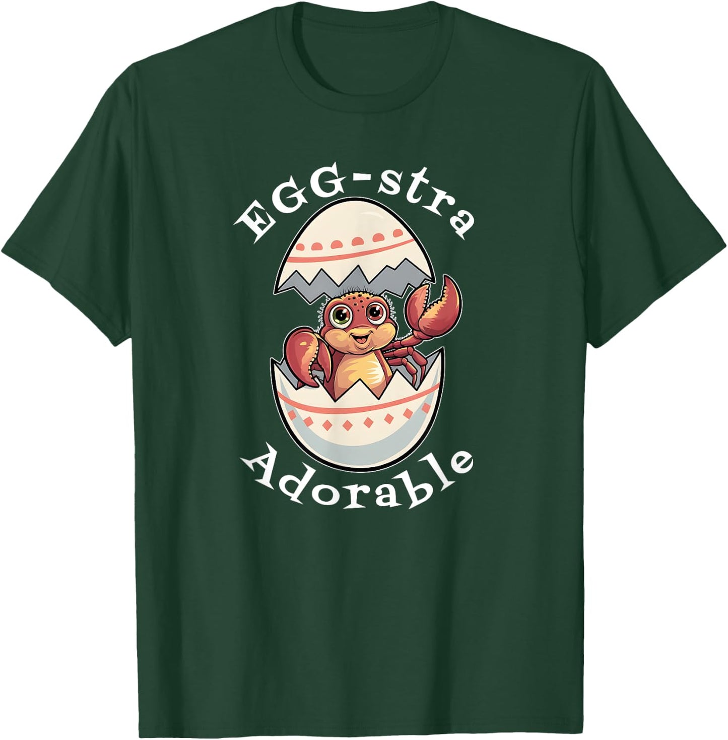 Egg-stra Adorable – Cute Baby Hermit Crab Happy Easter Egg T-Shirt - T-Shirt | Forest