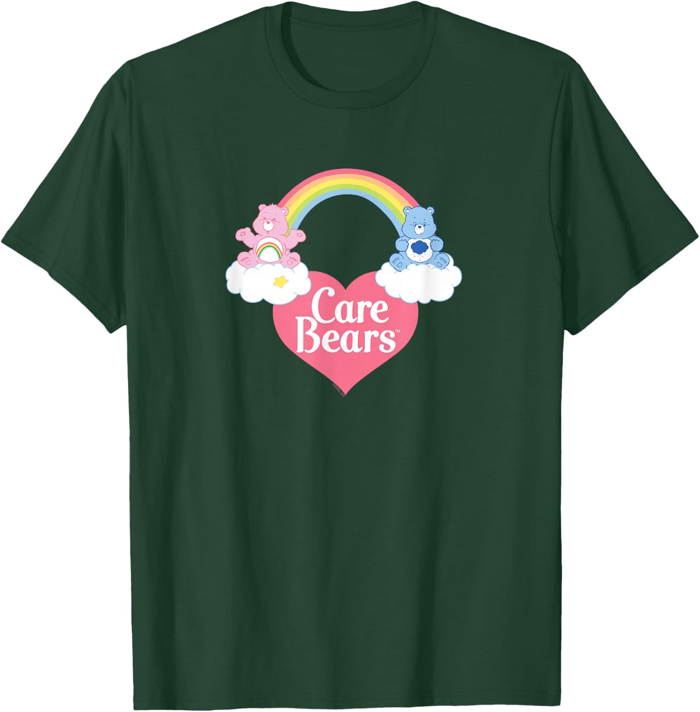 Care Bears Logo with Cheer Bear and Grumpy Bear Cartoon T-Shirt - T-Shirt | Forest