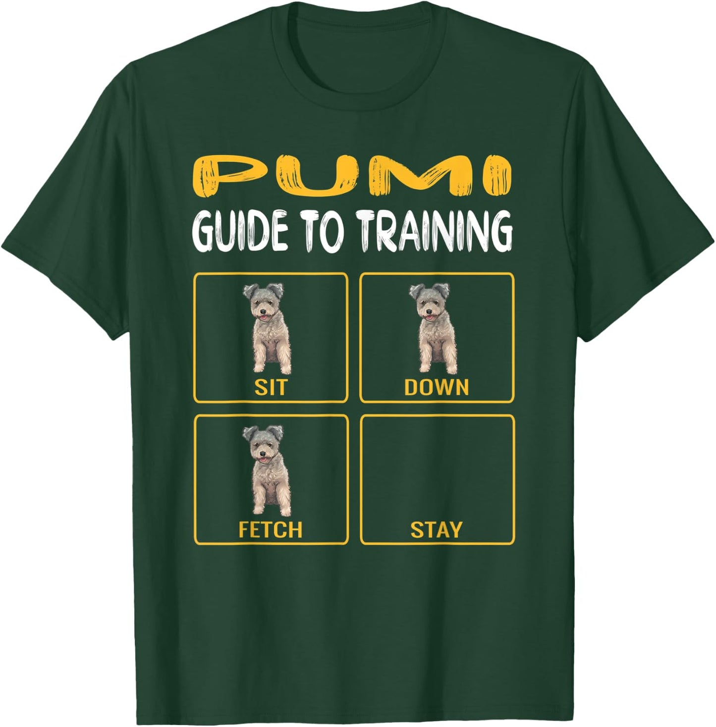 Funny Pumi Guide To Training Dog Obedience T-Shirt - T-Shirt | Forest