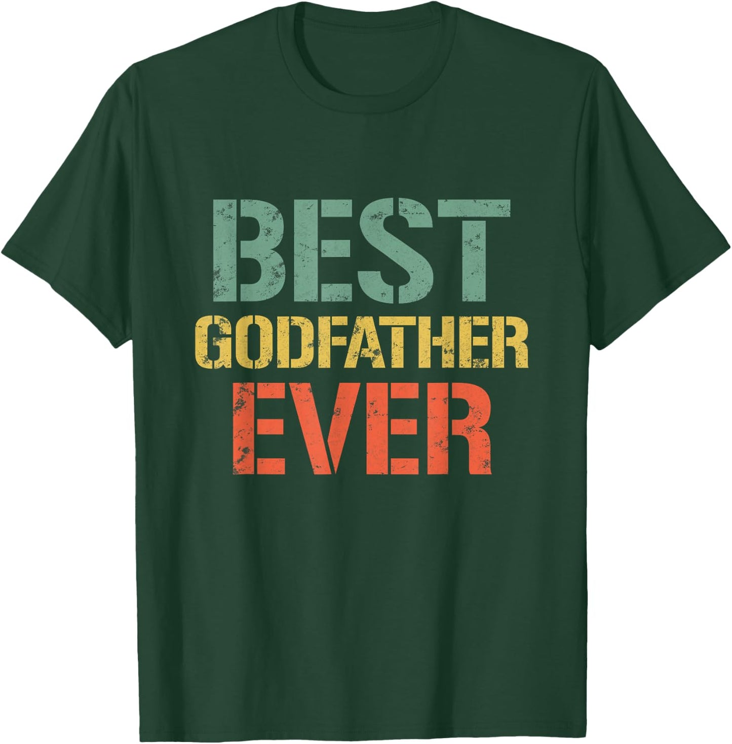 Vintage Best Godfather Ever Gifts For Father's Day Men T-Shirt - T-Shirt | Forest