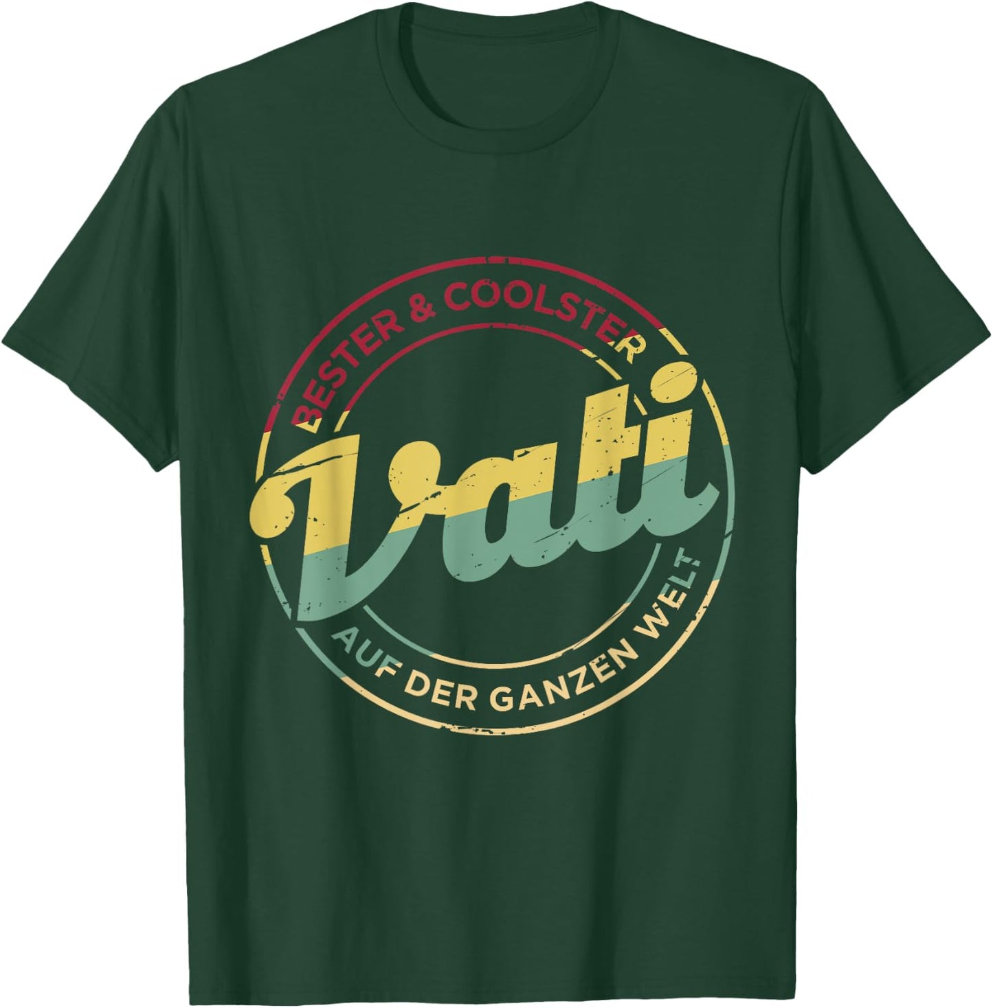 Coolster und Bester Vati der ganzen Welt Vintage Papa Motiv T-Shirt - T-Shirt | Forest