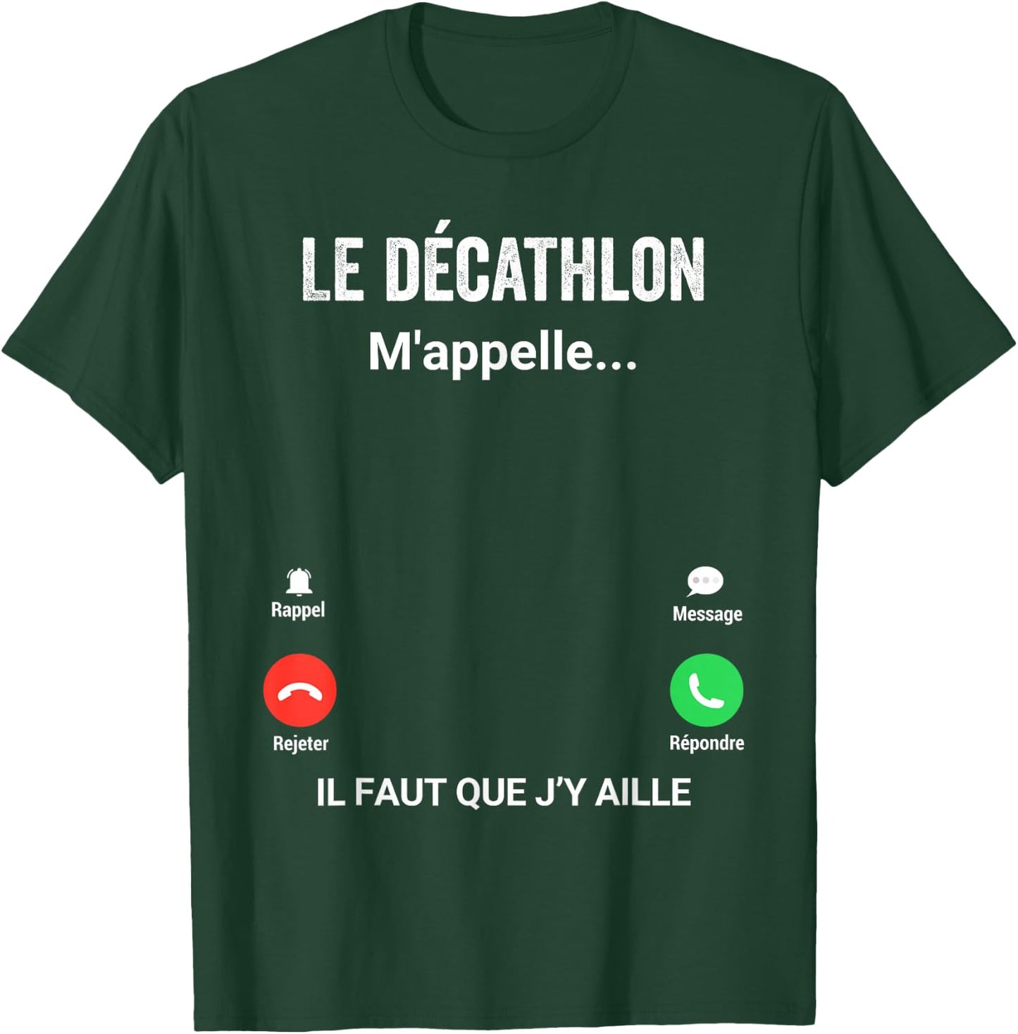 Le decathlon M'appelelle Cadeau Humour Decathlonian , Black, S T-Shirt - T-Shirt | Forest