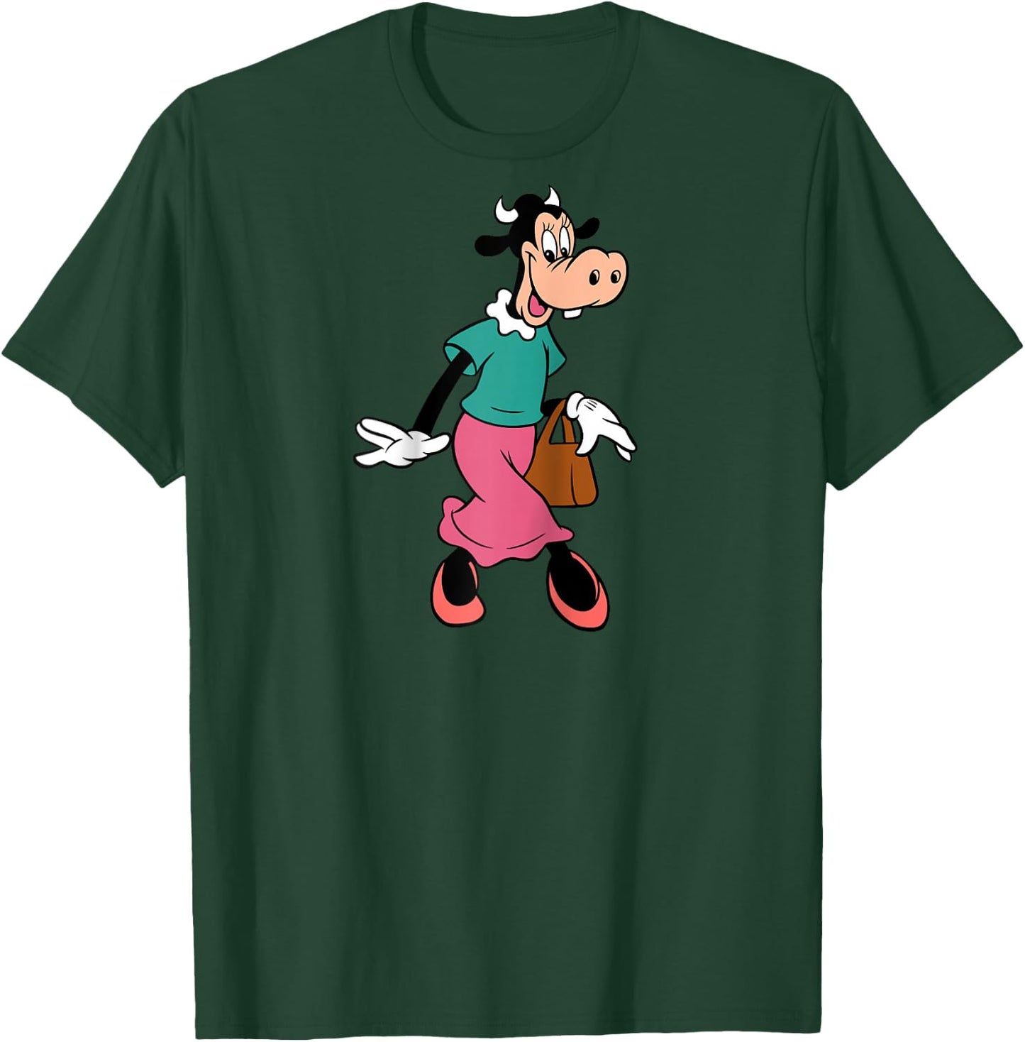 Disney Clarabelle Cow Out for a Stroll Raglan Baseball T-Shirt - T-Shirt | Forest