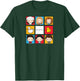 Friends Chibi Bunch Cast Pop Art Squares TV Show T-Shirt - T-Shirt | Forest