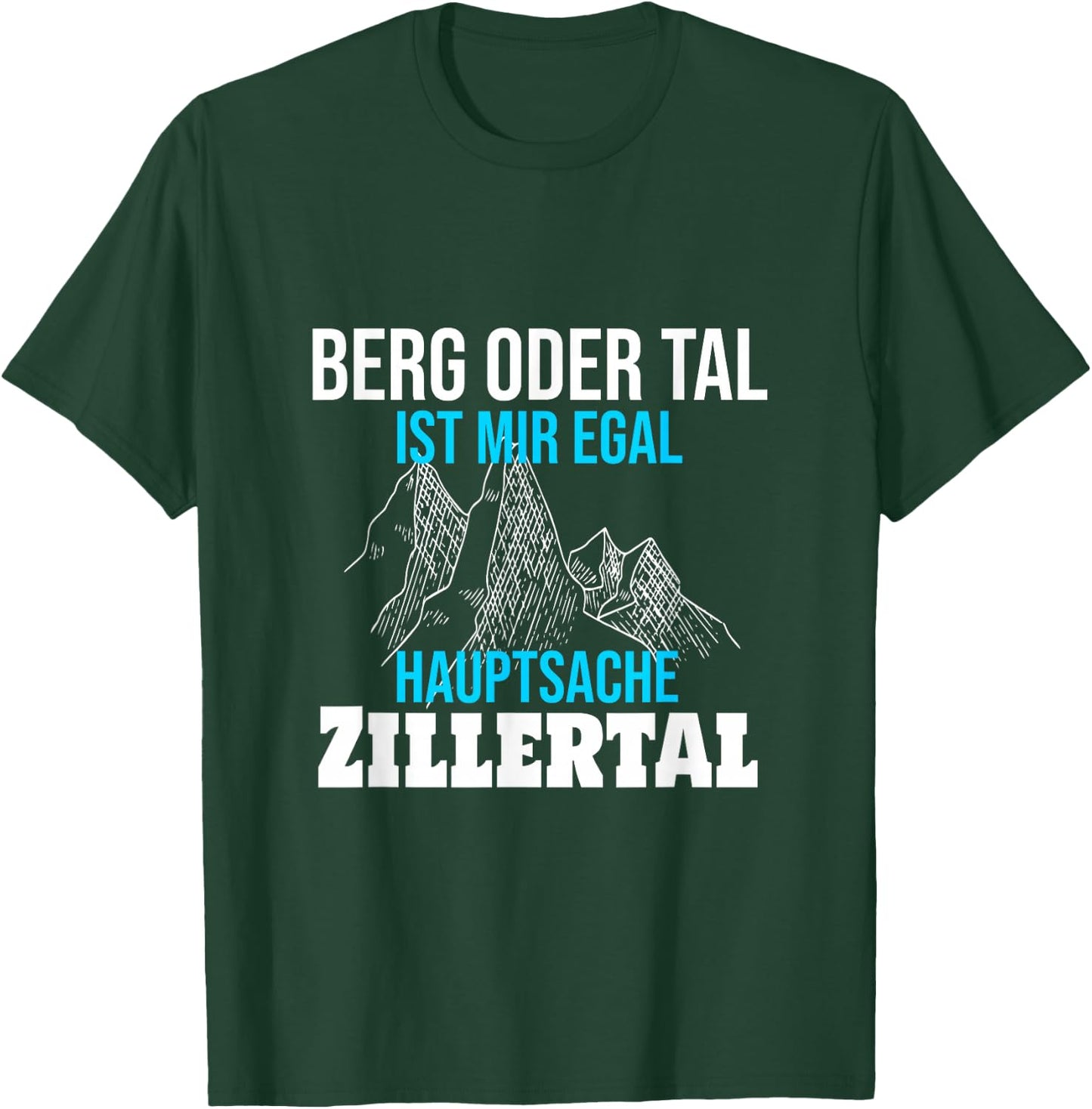 Zillertal Bergsteiger Alpen Wanderer Skifahrer Wanderführer T-Shirt - T-Shirt | Forest