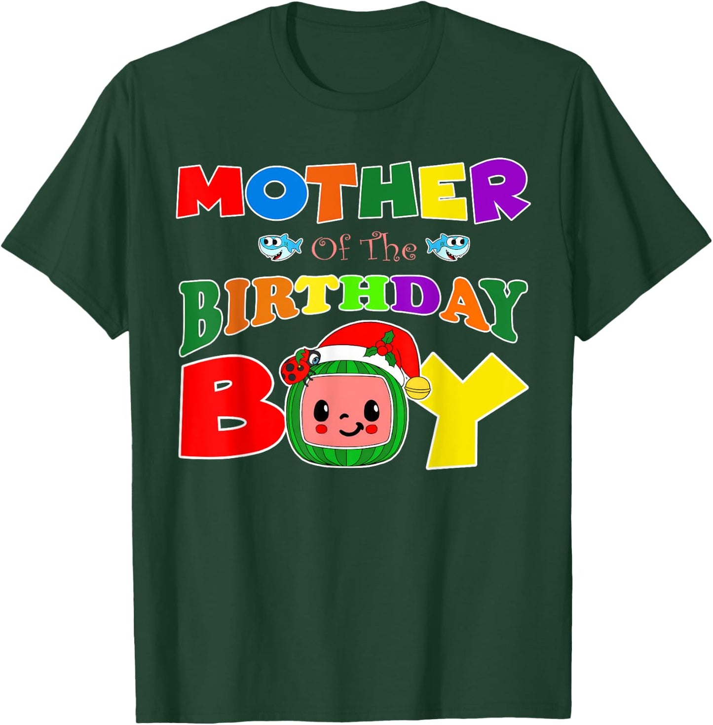 Mother Of The Birthday Boy Funny Melon Family Matching T-Shirt - T-Shirt | Forest