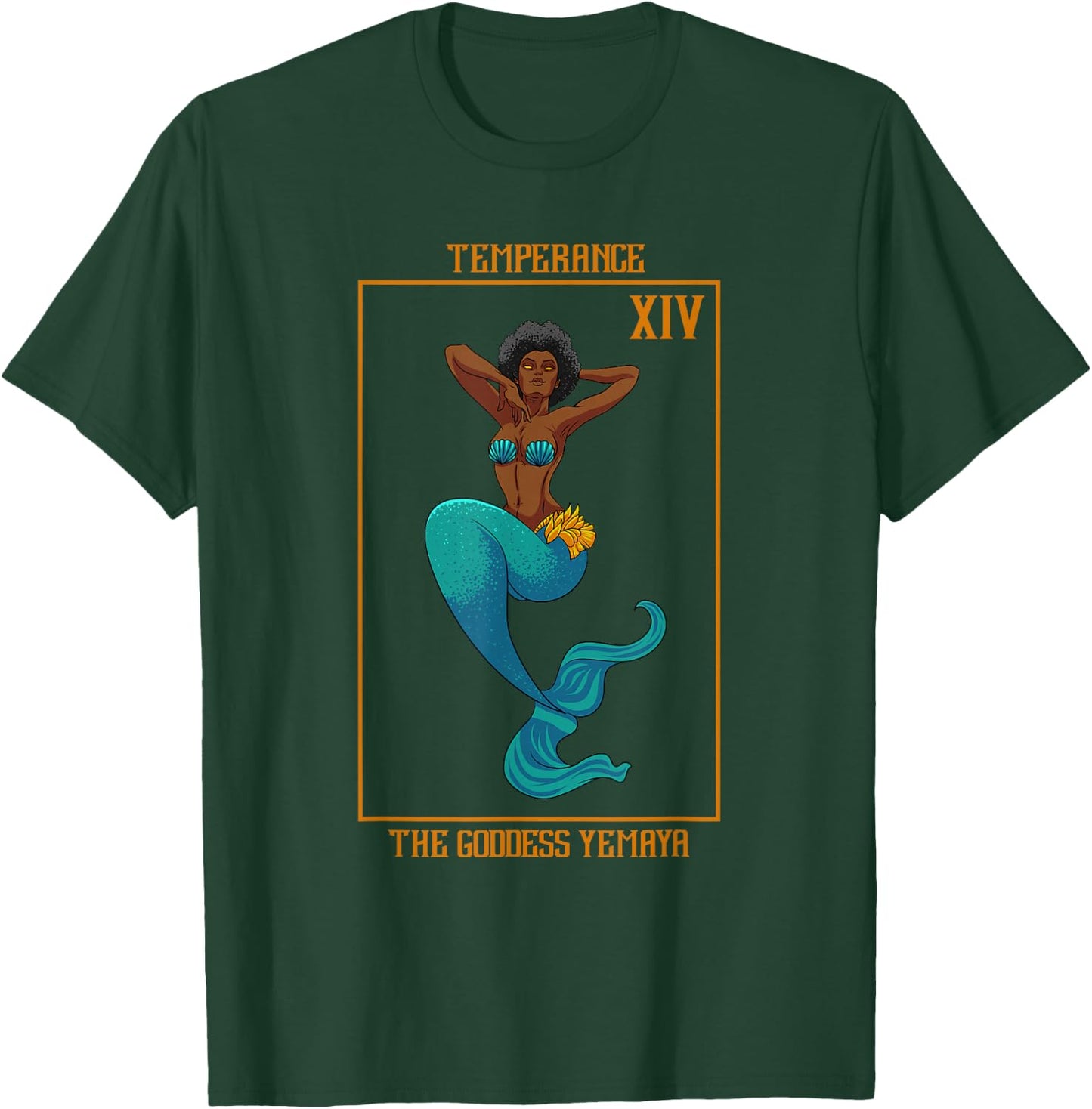 Orisha Yemaya Yemoja 7 African Powers Tarot African Mermaid T-Shirt - T-Shirt | Forest