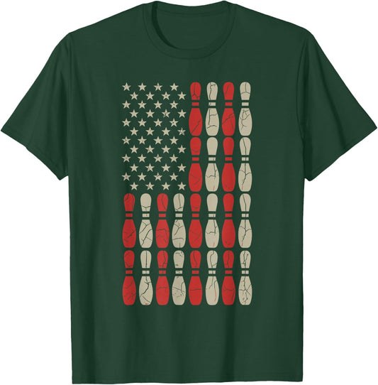 USA Bowling American Bowler T-Shirt - T-Shirt | Forest