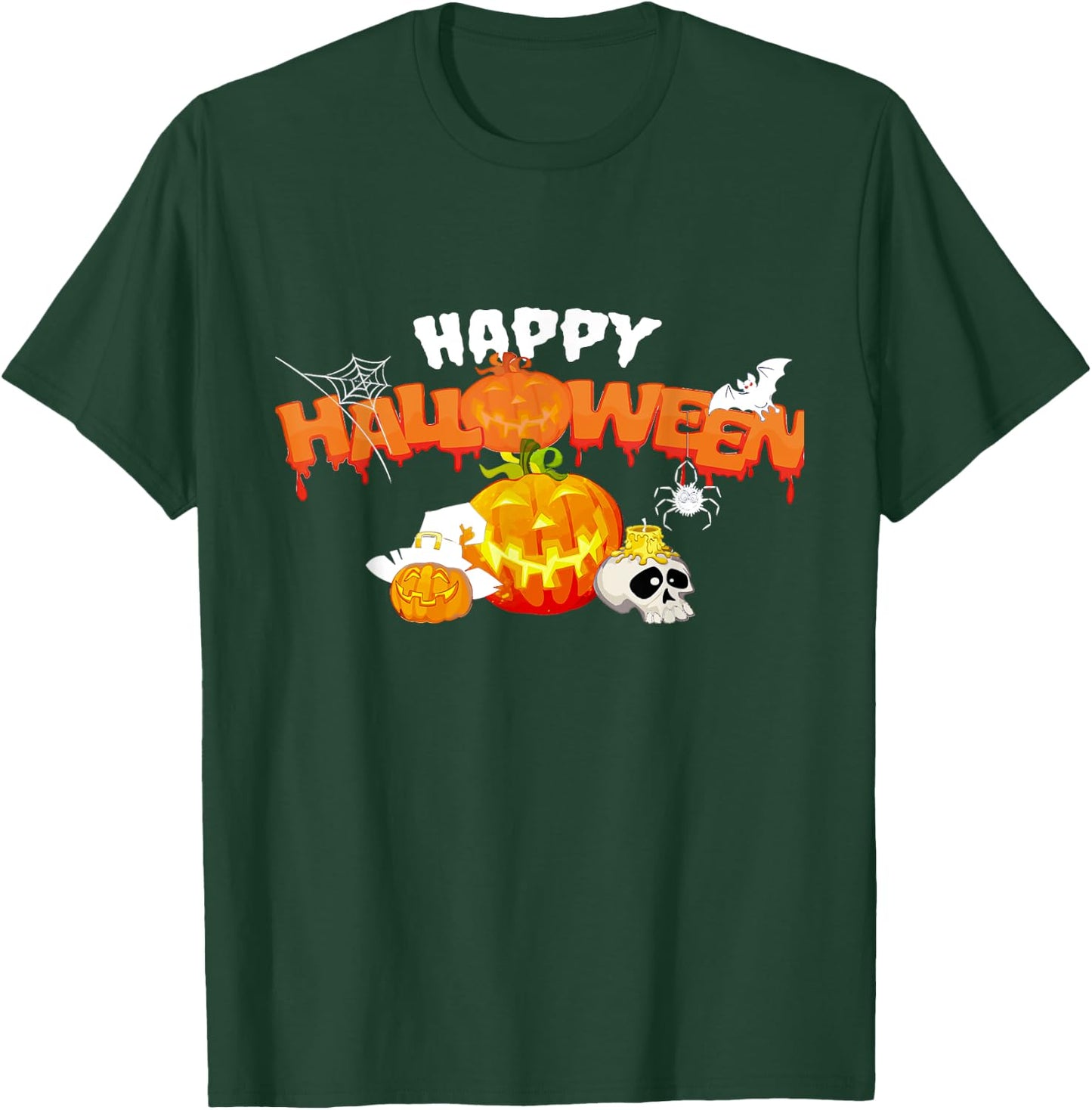 Trick Or Treat Halloween Funny Pumpkin Happy Halloween 2024 T-Shirt - T-Shirt | Forest