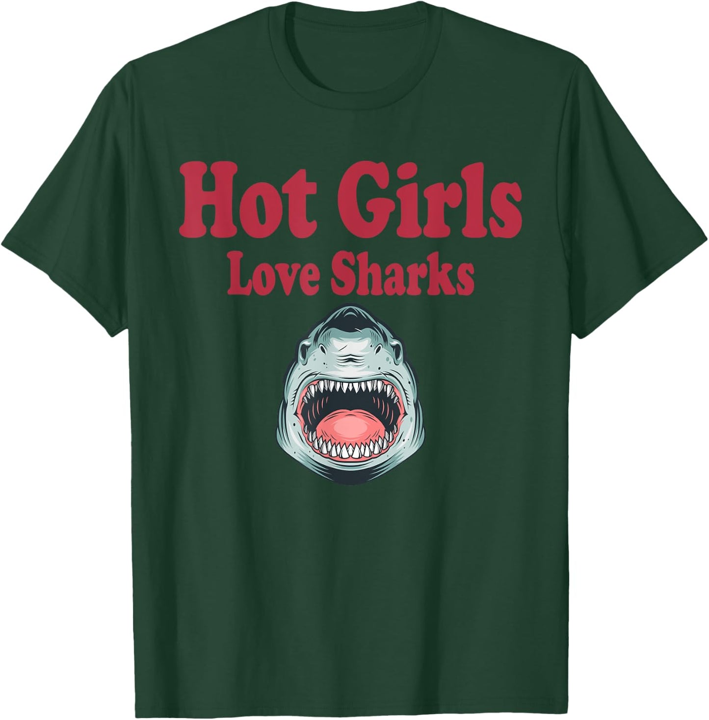 Hot Girls Love Sharks Funny Whale Shark Lovers Cute Birthday T-Shirt - T-Shirt | Forest