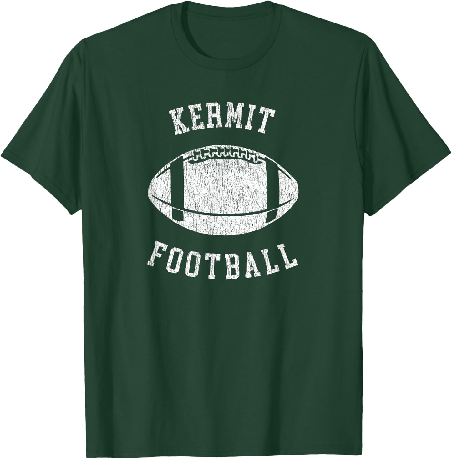 Kermit Football Distressed Vintage 80's Throwback Classic T-Shirt - T-Shirt | Forest