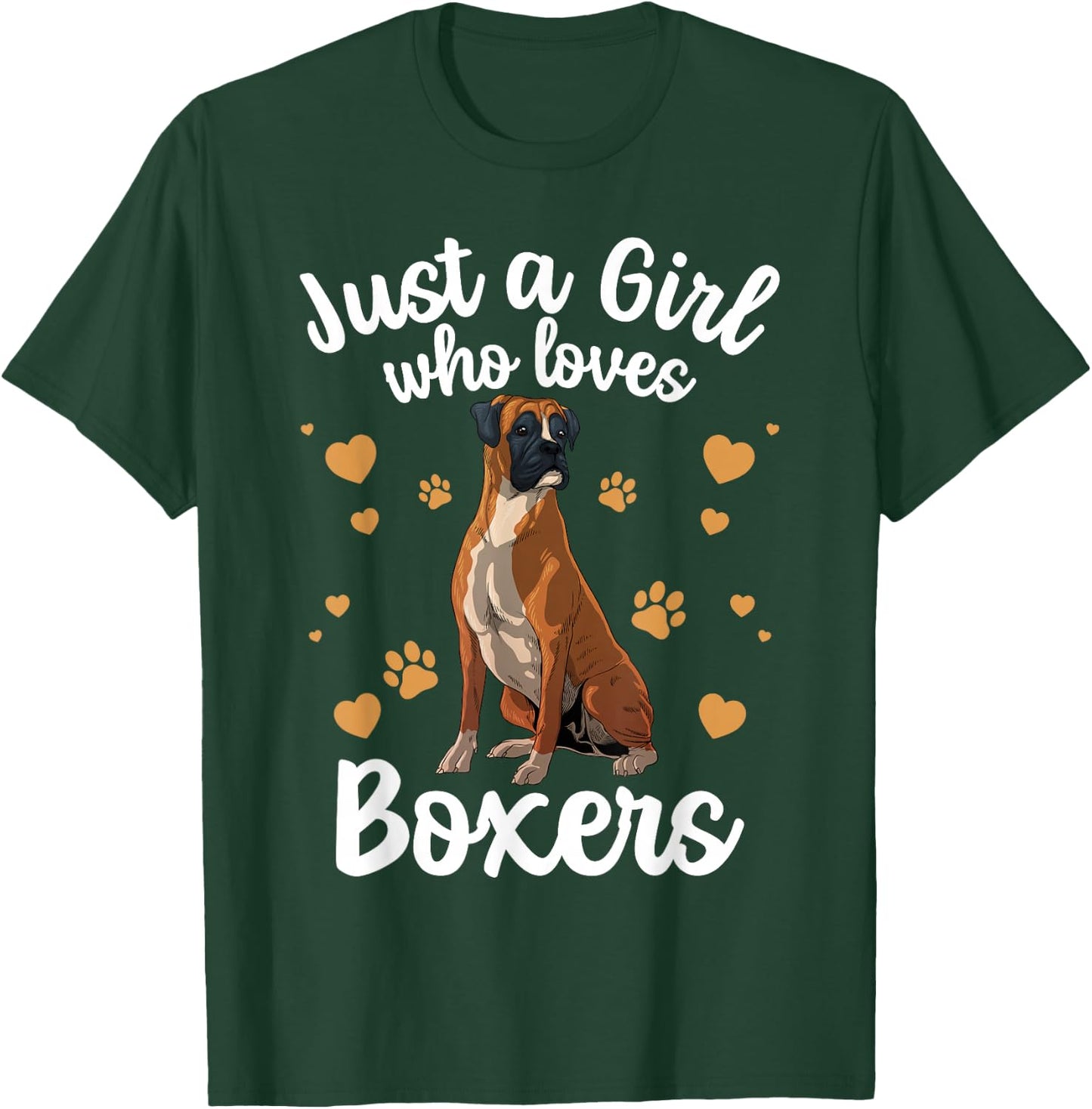 Cool Boxer Dog For Girls Women Kids Dog Trainer Boxer Lovers T-Shirt - T-Shirt | Forest