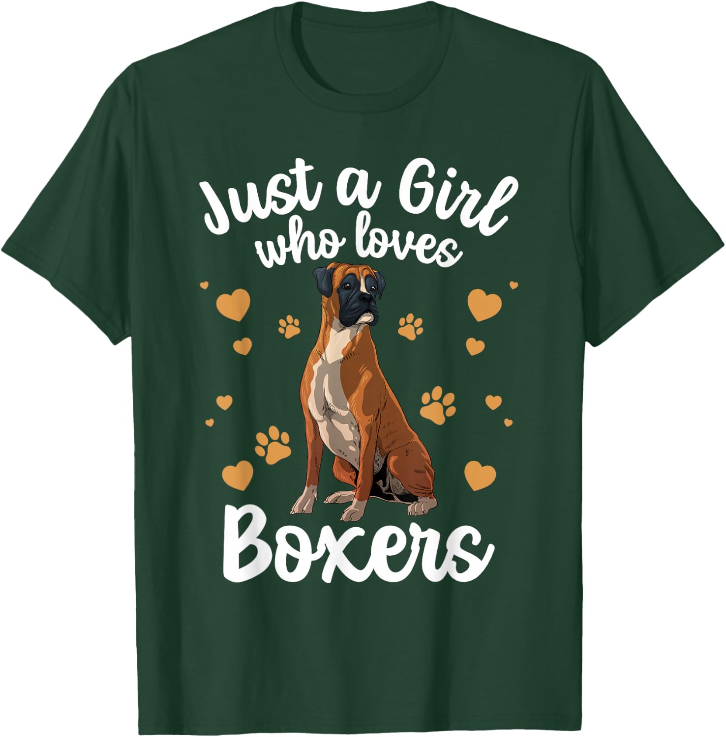 Cool Boxer Dog For Girls Women Kids Dog Trainer Boxer Lovers T-Shirt - T-Shirt | Forest