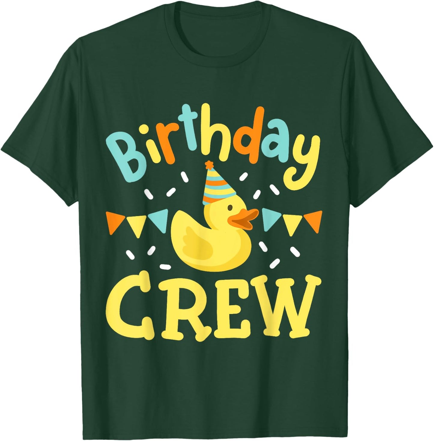 Birthday Crew Kids Girls Boys Bday Rubber Duck Party Family T-Shirt - T-Shirt | Forest