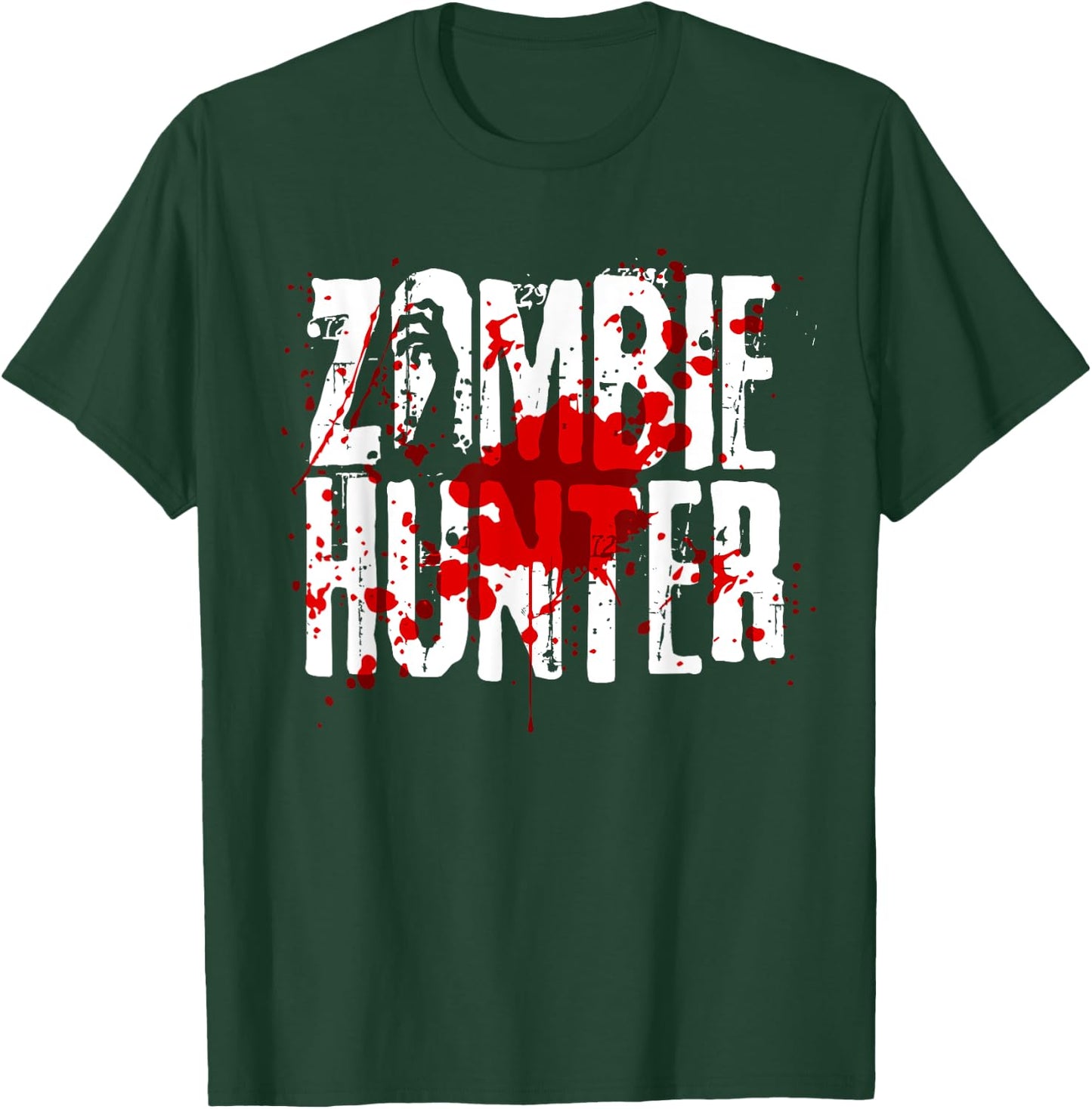 Funny Zombie Hunter Design For Boys Girls Halloween Hunting T-Shirt - T-Shirt | Forest