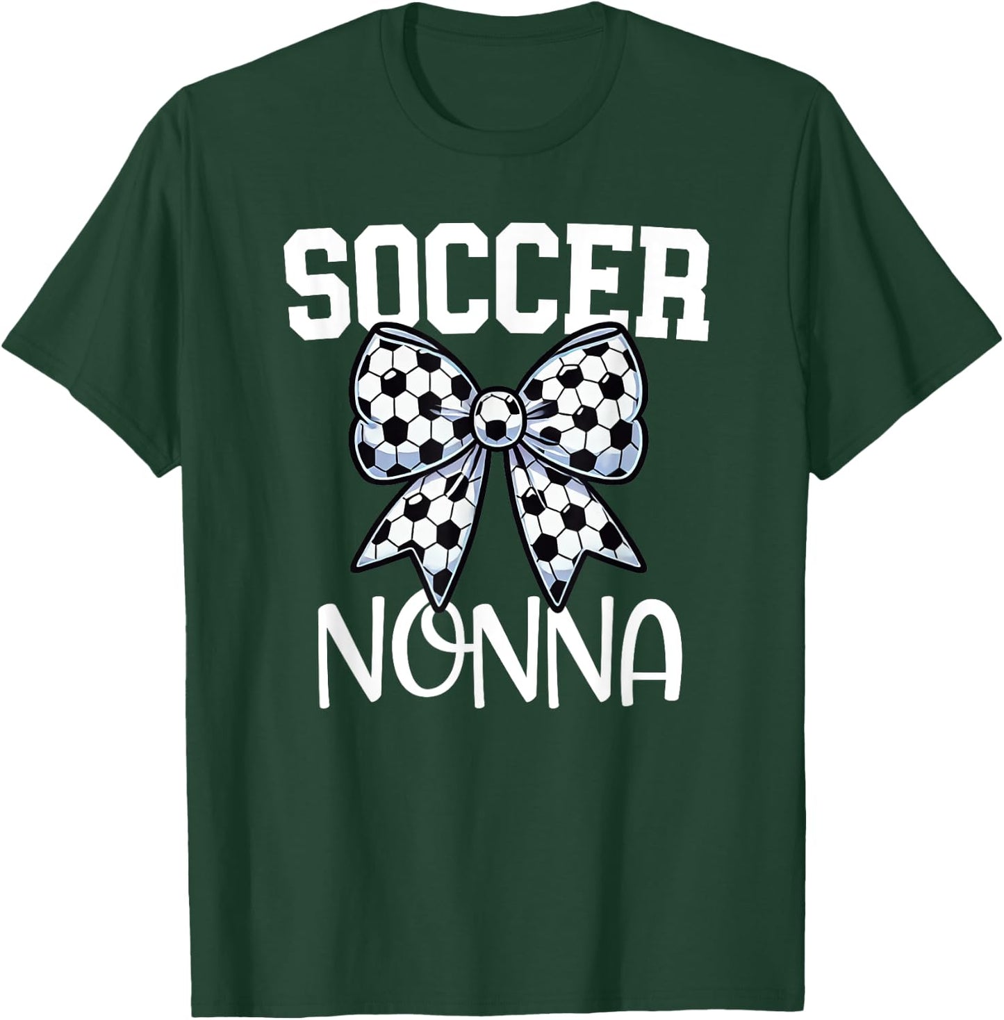 Soccer Nonna - Soccer Grandma Game day - Italian - Bow T-Shirt - T-Shirt | Forest