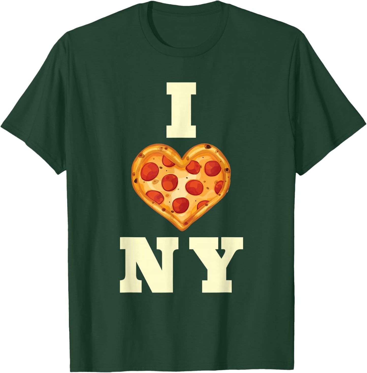 New York City Pizza Love Gift Big Apple State Souvenir T-Shirt - T-Shirt | Forest