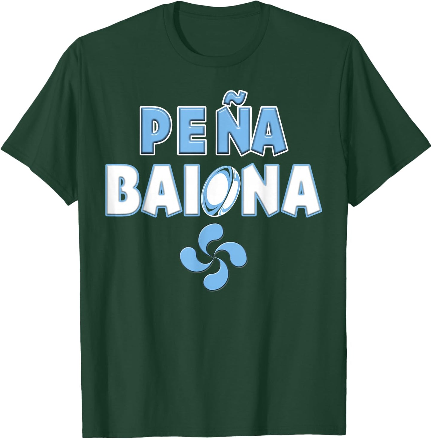 L'Esprit Du Rugby Bayonnais Basque Country Supporter Family , Black, S T-Shirt - T-Shirt | Forest