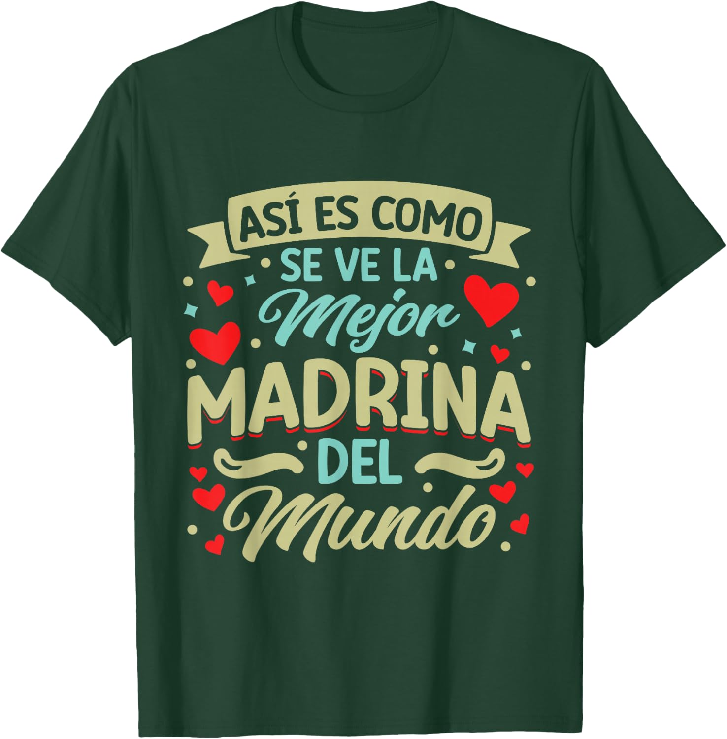Anuncio Embarazo Divertido Bautizo Madrina Regalo Familia T-Shirt - T-Shirt | Forest