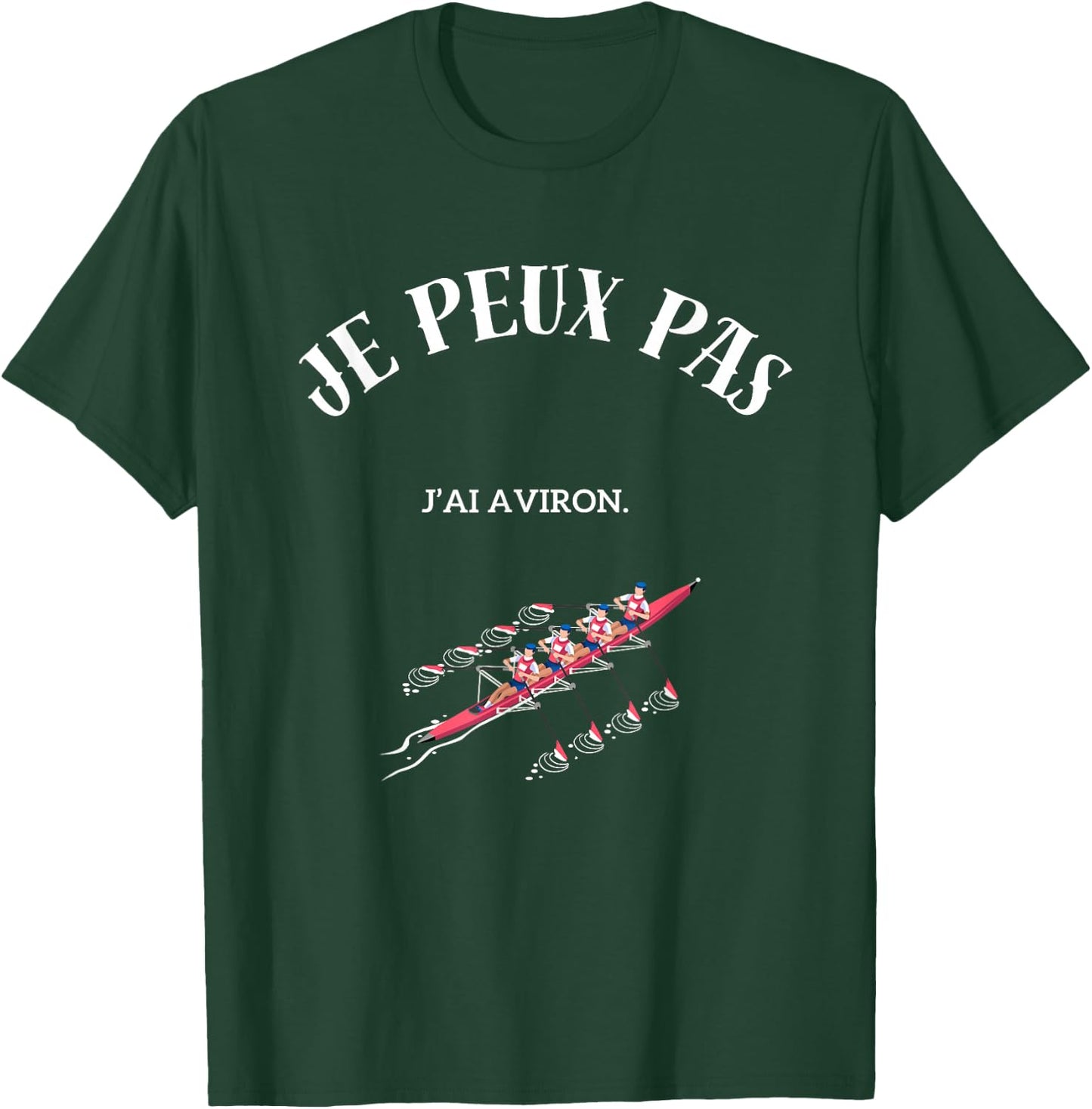 I can't, I row. , Black, S T-Shirt - T-Shirt | Forest