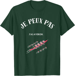I can't, I row. , Black, S T-Shirt - T-Shirt | Forest