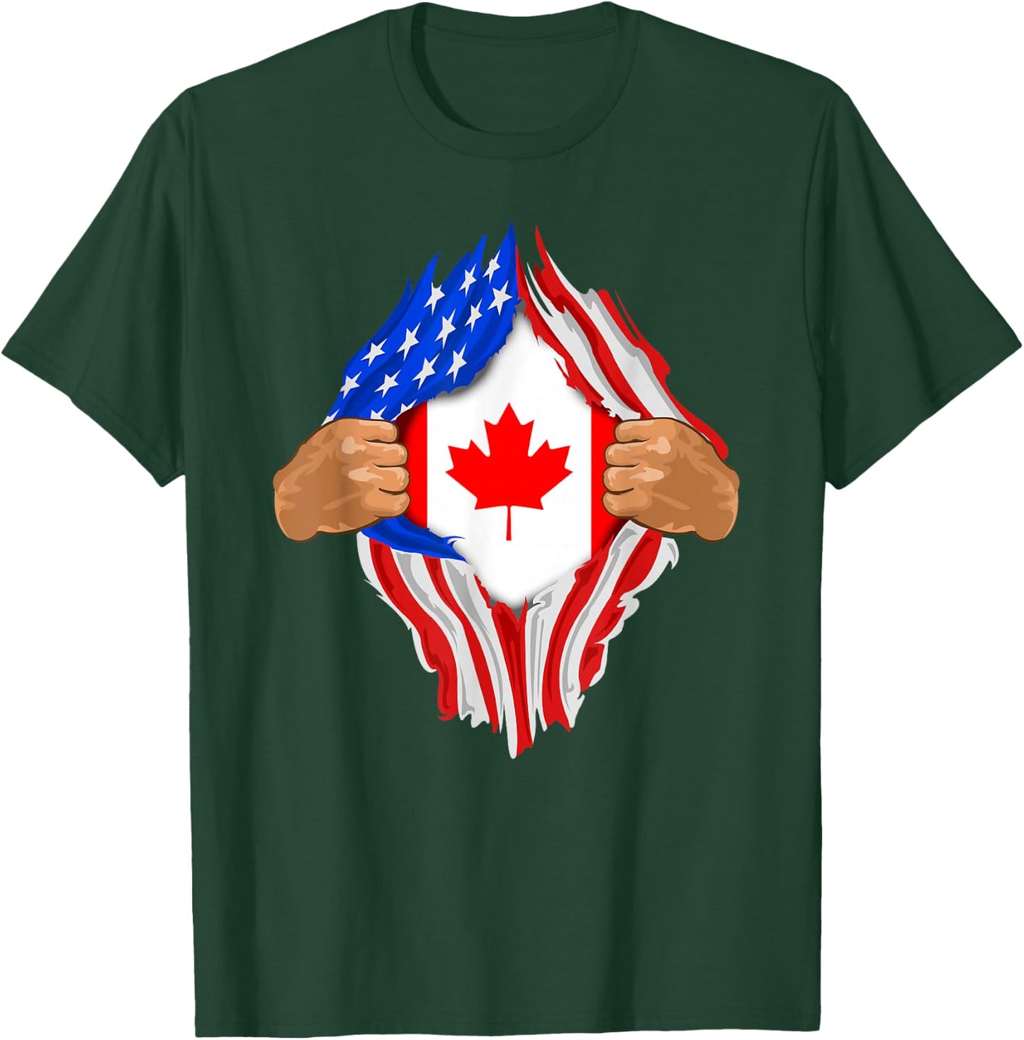 Canadian Blood Inside Me | Canada Flag Gift T-Shirt - T-Shirt | Forest