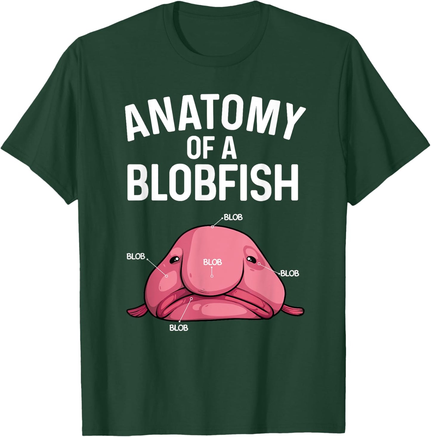 Funny Blobfish Design For Kids Men Women Blob Fish Costume T-Shirt - T-Shirt | Forest