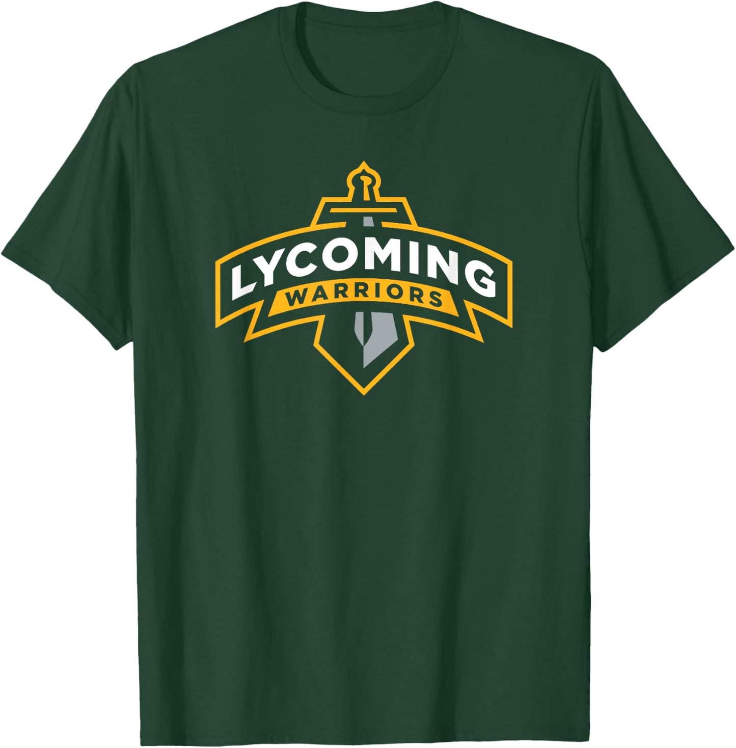 Lycoming Warriors Sword & Shield Logo Lycoming College T-Shirt - T-Shirt | Forest