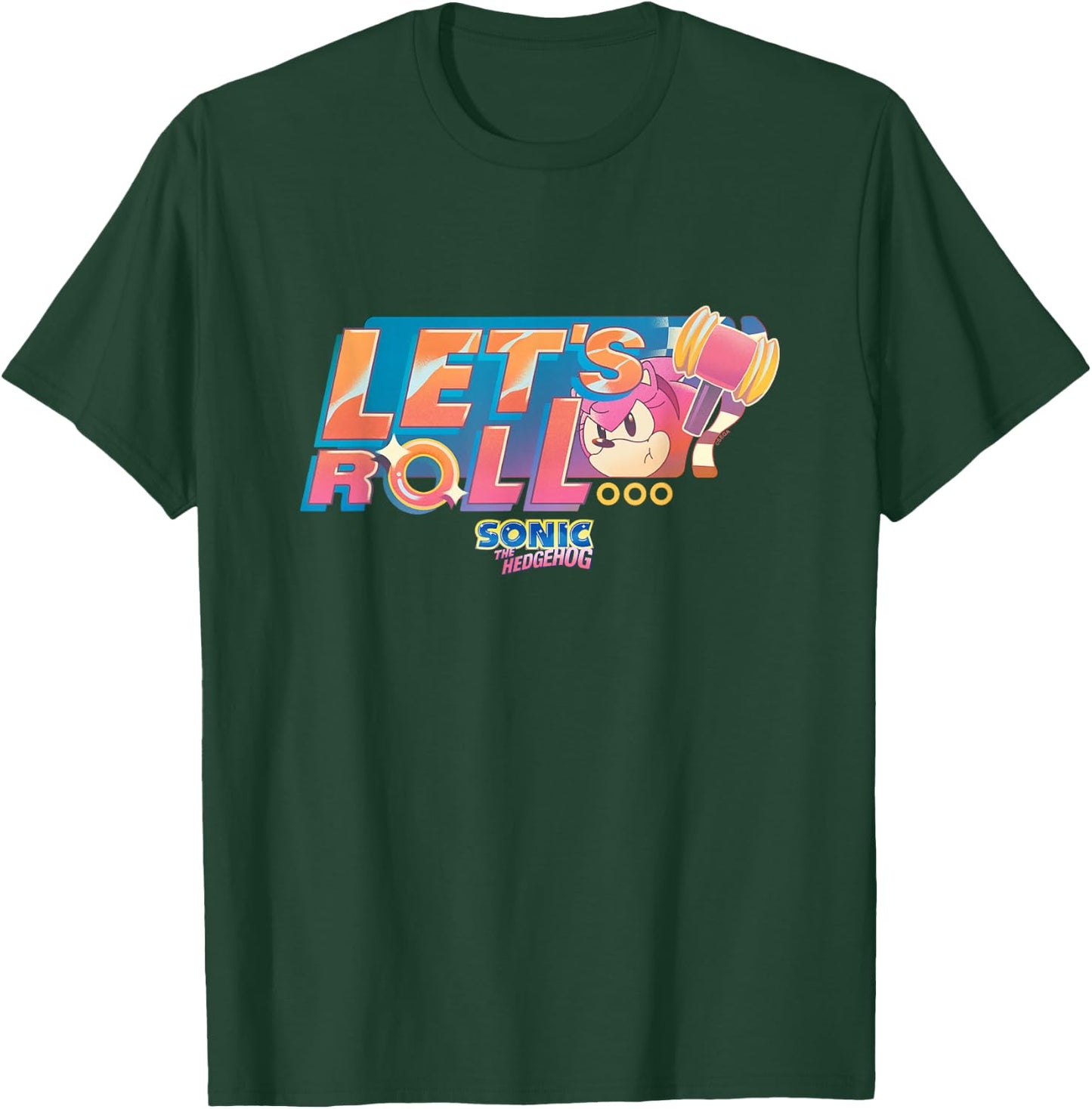 Sonic The Hedgehog Let's Roll Amy Rose Vintage T-Shirt - T-Shirt | Forest