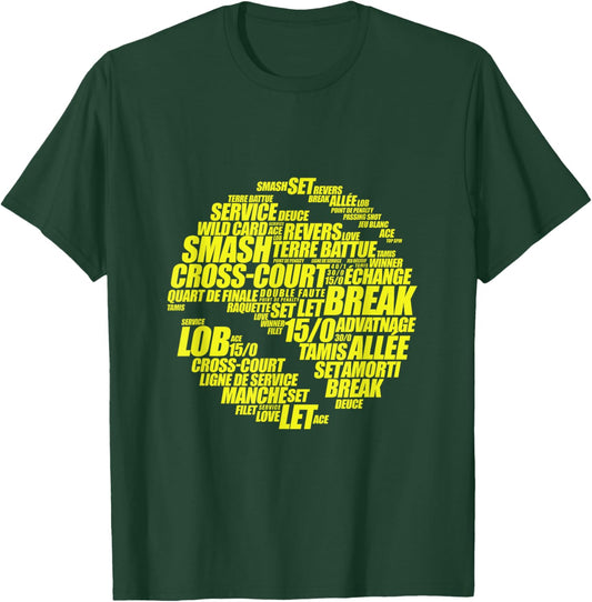 Tennis Player Accessory Humorous Man , Black, S T-Shirt - T-Shirt | Forest