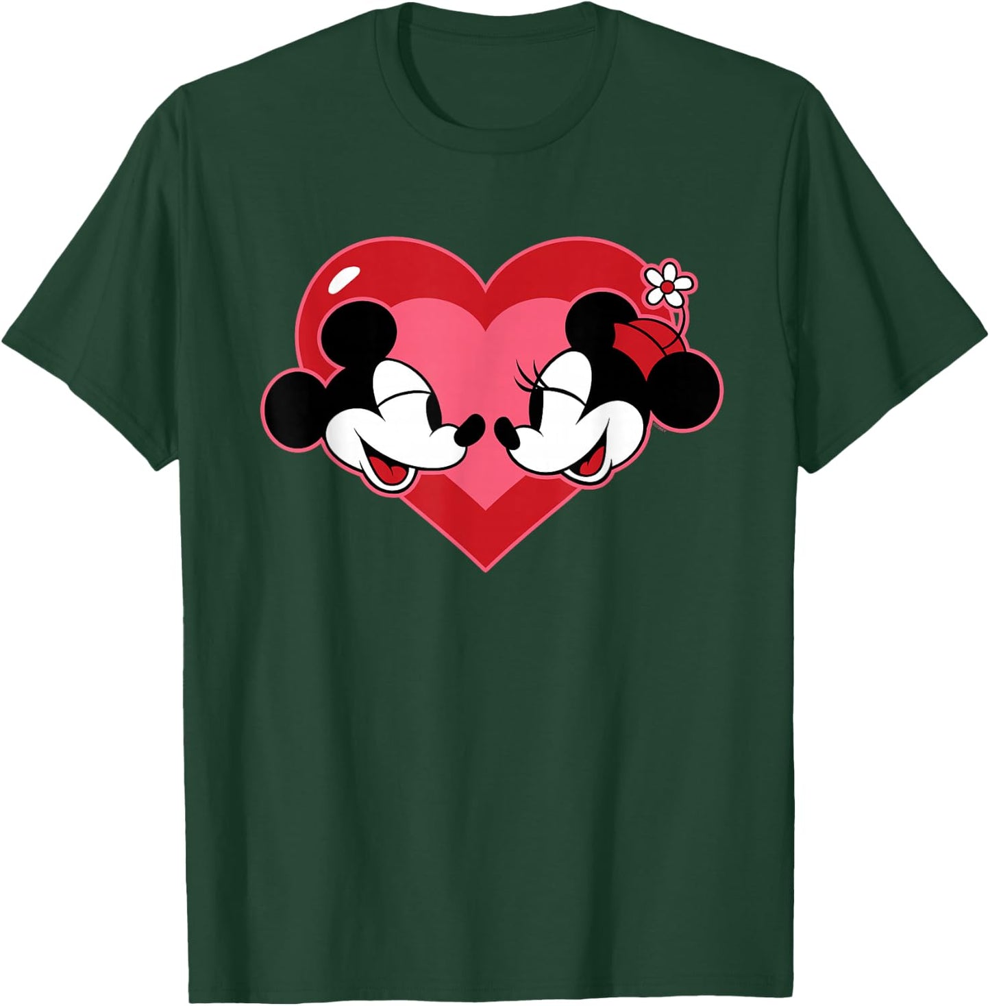 Disney Mickey & Minnie Mouse Heart Valentine’s Day Couple T-Shirt - T-Shirt | Forest