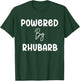 Powered By Rhubarb Retro Vintage Text T-Shirt - T-Shirt | Forest
