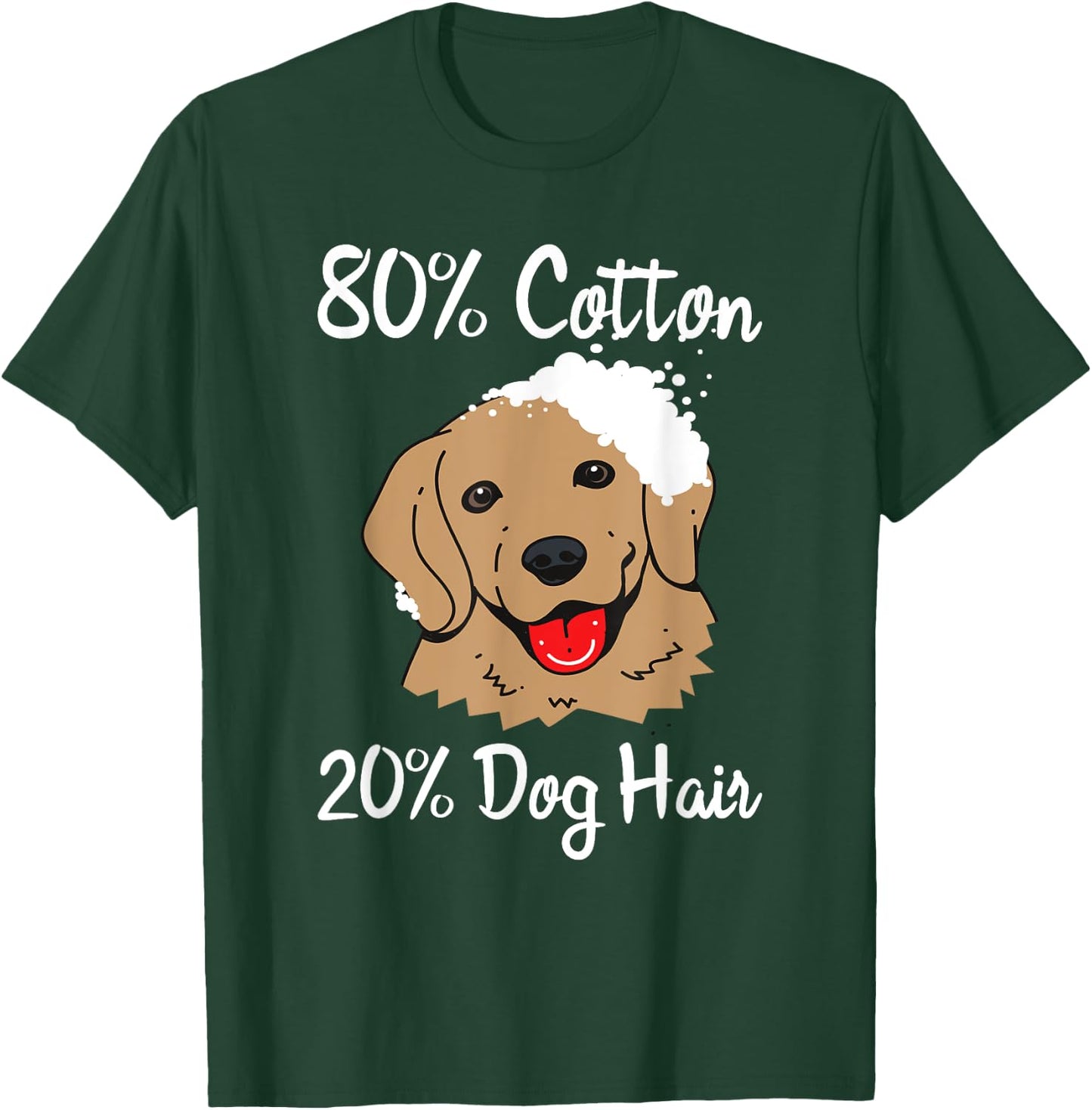 80% Cotton 20% Dog Hair Men Women Kids T-Shirt - T-Shirt | Forest