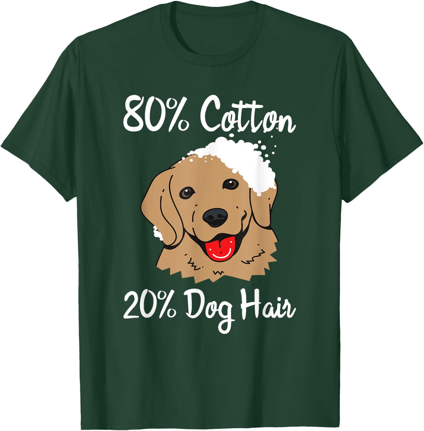 80% Cotton 20% Dog Hair Men Women Kids T-Shirt - T-Shirt | Forest