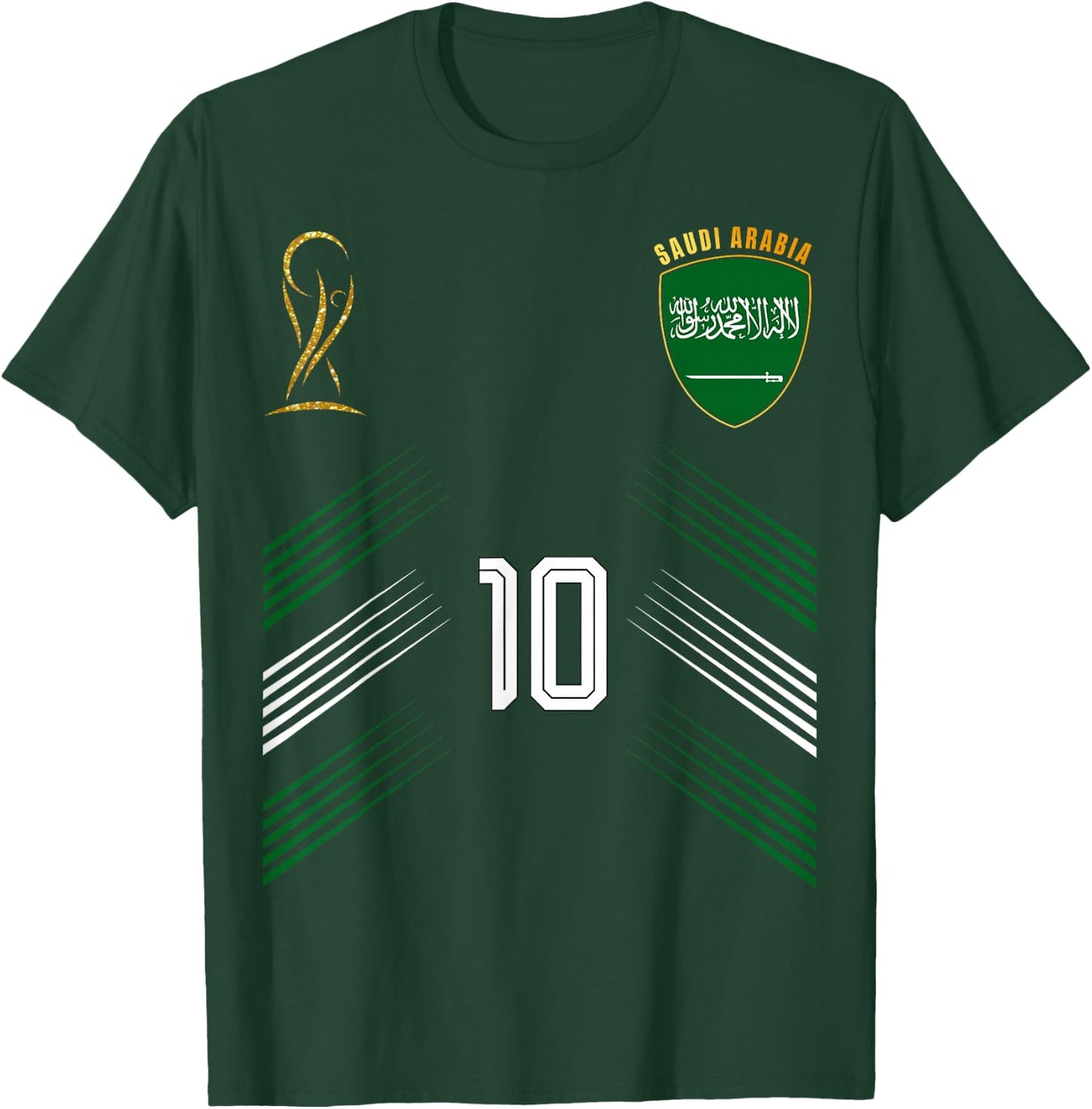 Saudi Arabia Flag Saudi Arabian Pride Lovers Retro T-Shirt - T-Shirt | Forest