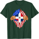 Dominican Blood Inside Me Shirt Dominican Republic Flag Gift T-Shirt - T-Shirt | Forest