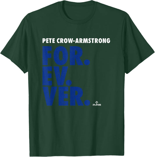 Forever Baseball Pete Crow-Armstrong Chicago Baseball MLBPA T-Shirt - T-Shirt | Forest