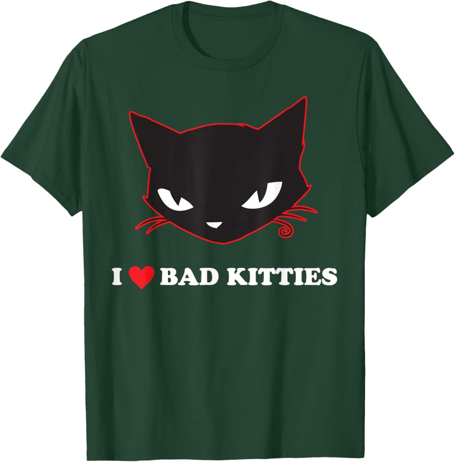 Emily The Strange I Heart Bad Kitties T-Shirt - T-Shirt | Forest