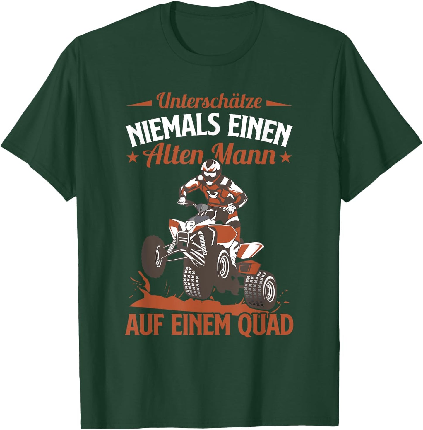 Quad Biker Lustiges Einen Alten Mann Auf Einem Quad T-Shirt - T-Shirt | Forest
