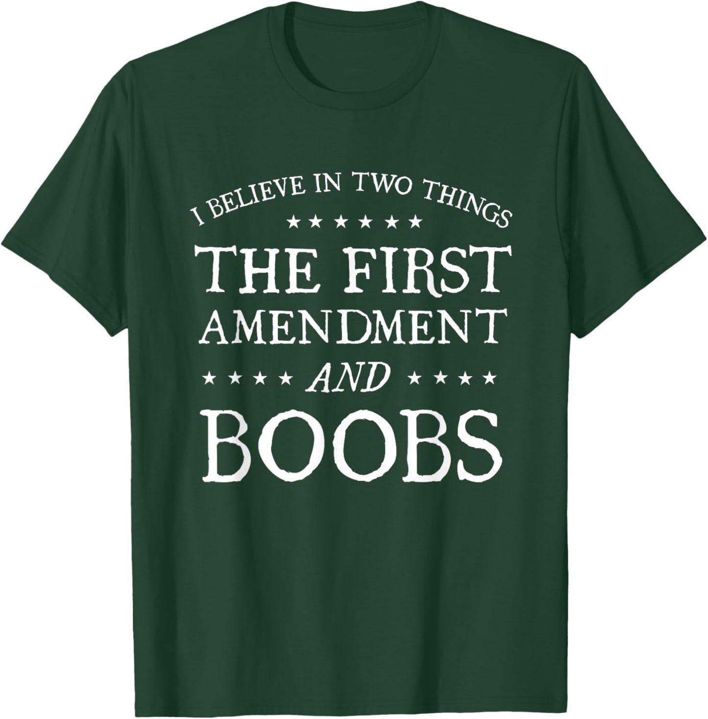 The First Amendment And Boobs Shirt T-Shirt - T-Shirt | Forest