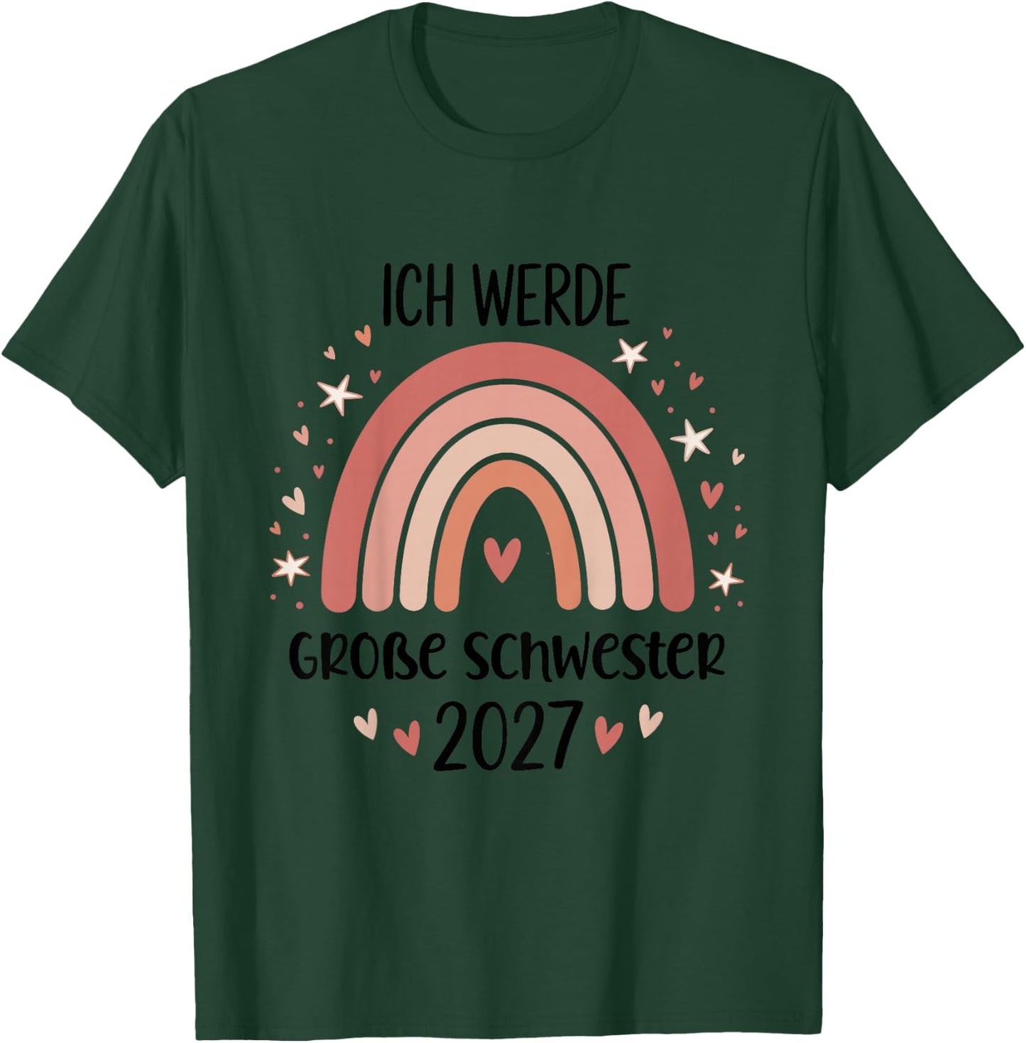 Kinder Ich Werde Große Schwester 2027 T-Shirt - T-Shirt | Forest