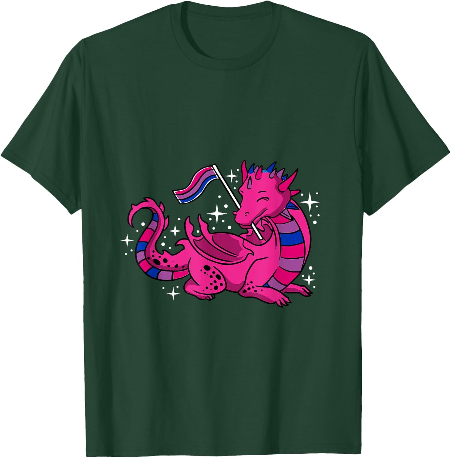 Dragon Bisexual Pride T-Shirt - T-Shirt | Forest