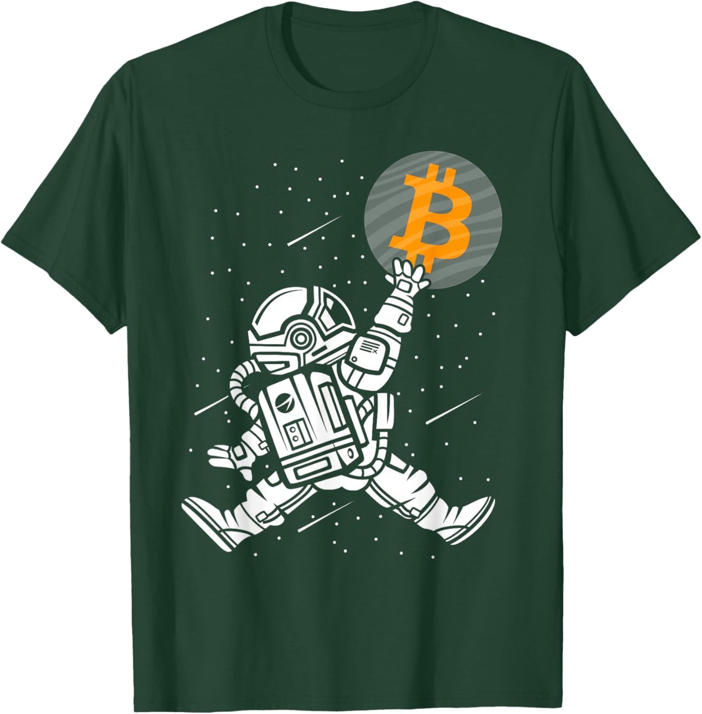 Crypto Bitcoin Shirt Funny HODL BTC Astronaut Crypto Trader T-Shirt - T-Shirt | Forest