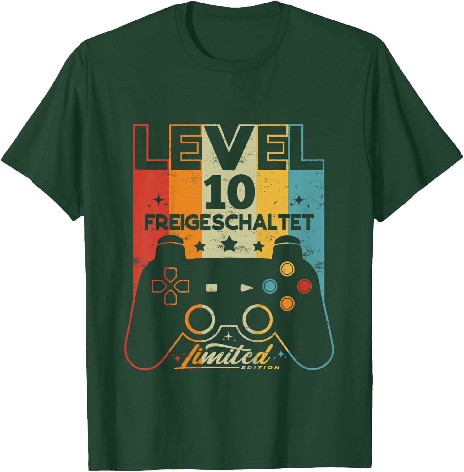 Children's 10 Years Boy Girl Gamer Born 2012 10th Birthday , black, 80 T-Shirt - T-Shirt | Forest