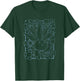Pokémon Cute Oddish Outline Floral Framed Portrait T-Shirt - T-Shirt | Forest