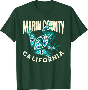 Marin County California Frog Totem Pacific Northwest Native T-Shirt - T-Shirt | Forest