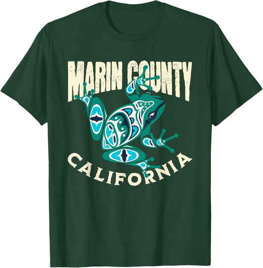 Marin County California Frog Totem Pacific Northwest Native T-Shirt - T-Shirt | Forest