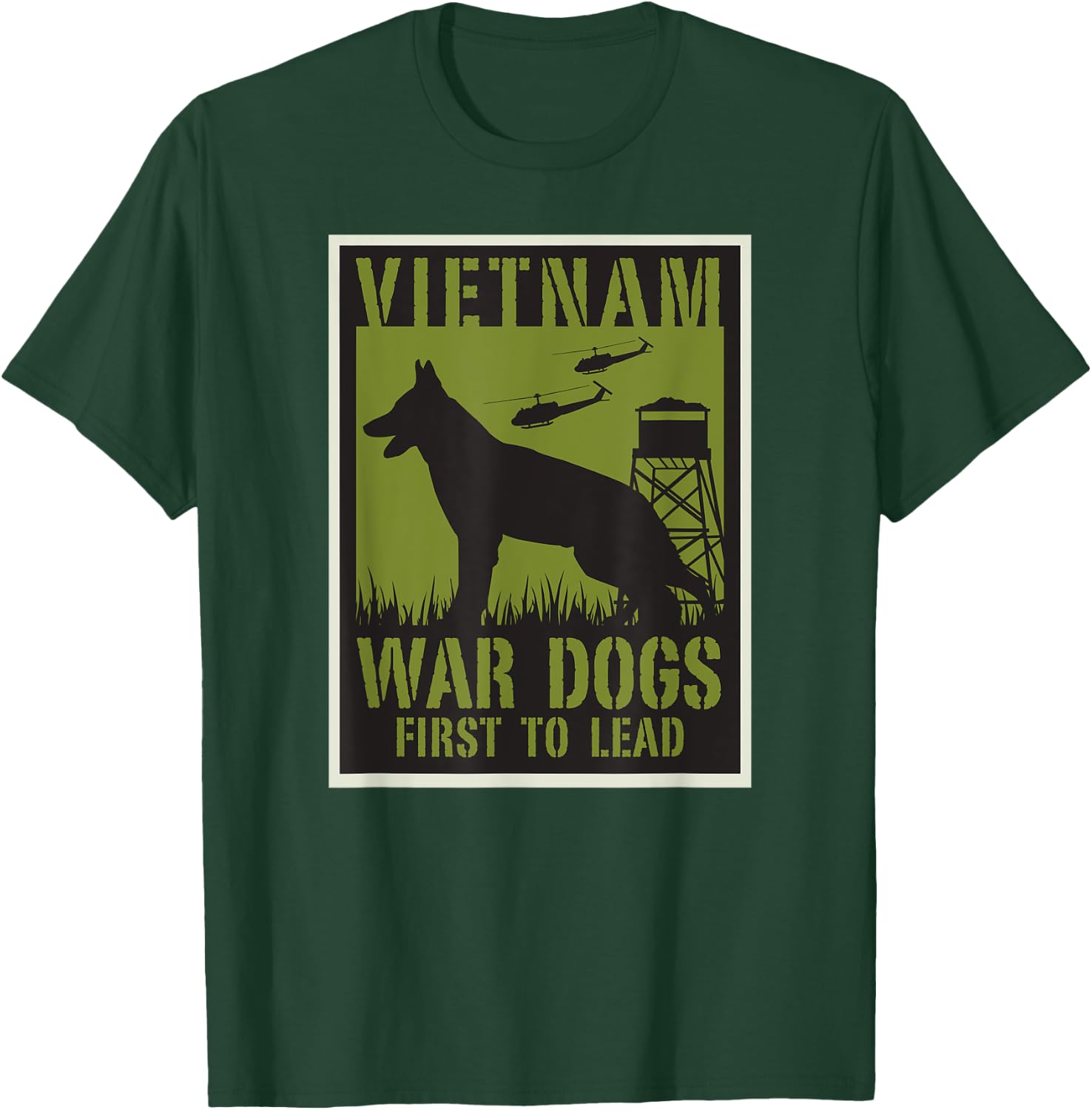 Vietnam War Dogs , Black, S T-Shirt - T-Shirt | Forest