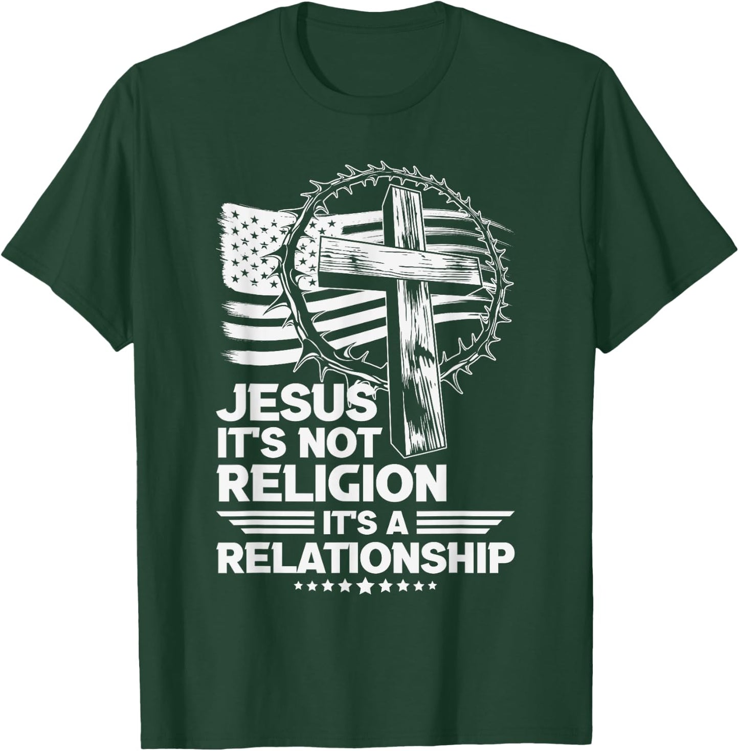 Jesus It's Not Religion It's a Relationship T-Shirt - T-Shirt | Forest